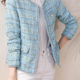 Elegant Versatile Tweed Coat - liwisi