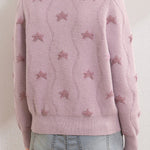 Casual Versatile Star Jacquard Cardigan - liwisi