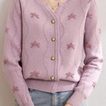 Casual Versatile Star Jacquard Cardigan - liwisi