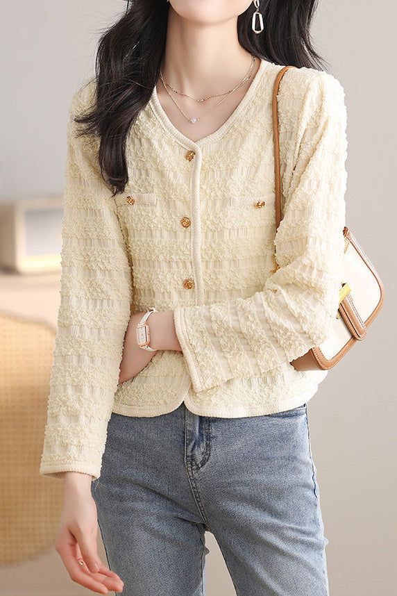 Elegant Textured Coat - liwisi