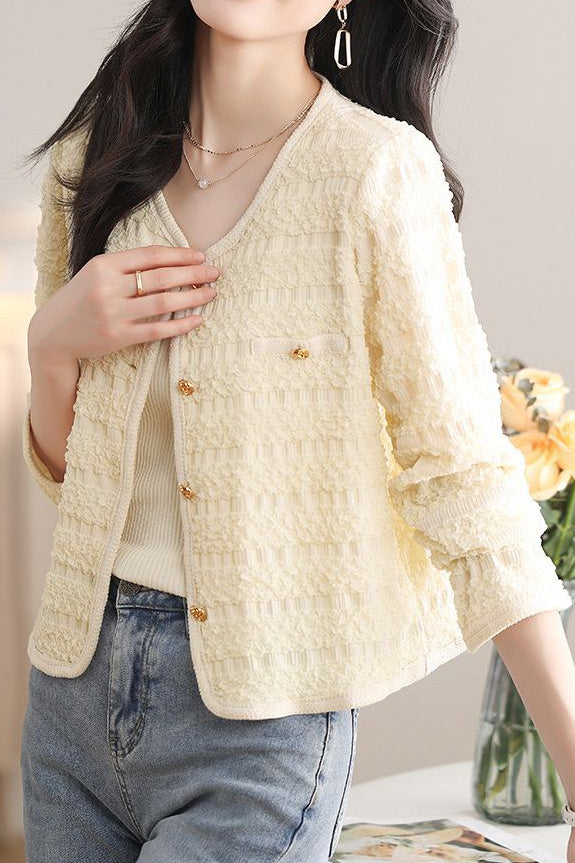 Elegant Textured Coat - liwisi