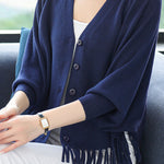 Casual Workwear Fringed Knit Cardigan - liwisi
