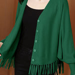 Casual Workwear Fringed Knit Cardigan - liwisi