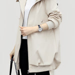 Casual Versatile Hooded Trench Coat - liwisi