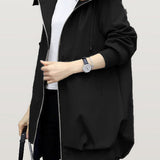 Casual Versatile Hooded Trench Coat - liwisi