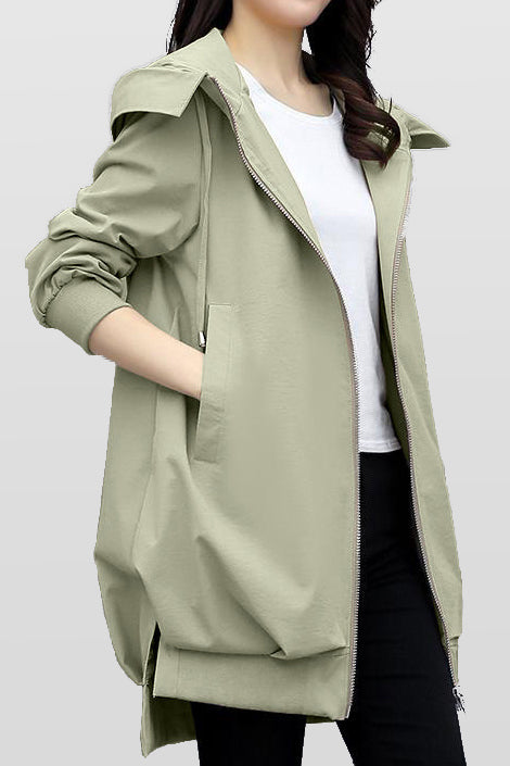 Casual Versatile Hooded Trench Coat - liwisi