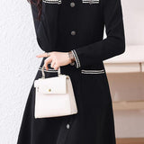 Casual Waist-Defined Long Sleeve Dress - liwisi