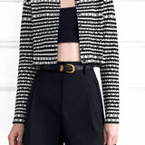 Exquisite Versatile Color Block Striped Cardigan - liwisi