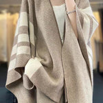 Casual Commuter Color Block Striped Shawl - liwisi