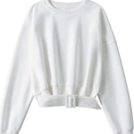 Casual Commuter Belted Short Sweatshirt - liwisi