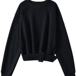 Casual Commuter Belted Short Sweatshirt - liwisi