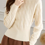 Casual High Neck Base Layer Sweater - liwisi