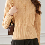 Casual High Neck Base Layer Sweater - liwisi