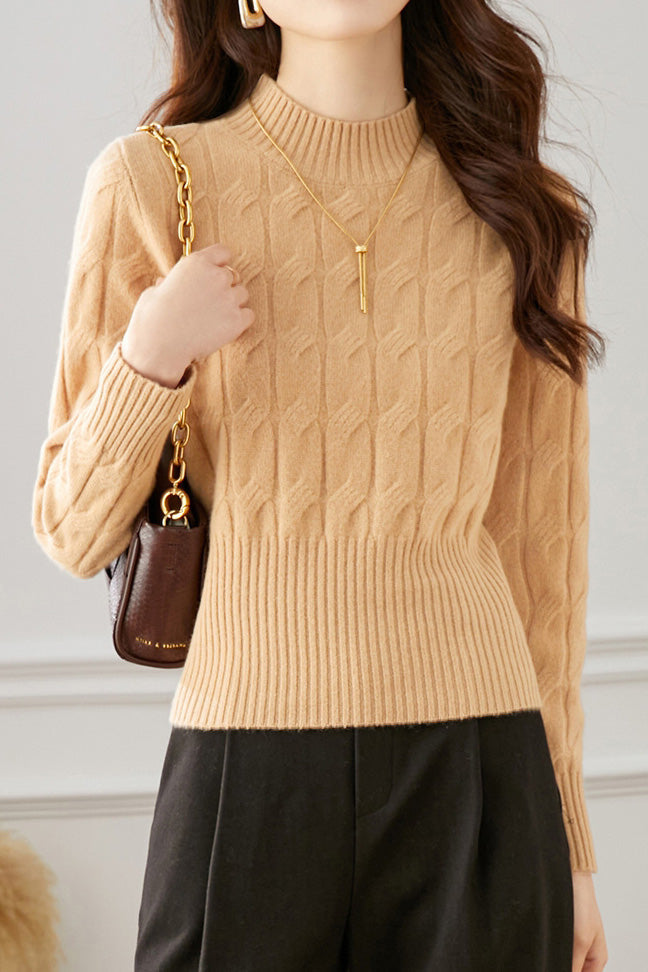 Casual High Neck Base Layer Sweater - liwisi