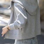 Casual Loose Fit Hooded Jacket - liwisi