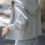 Casual Loose Fit Hooded Jacket - liwisi