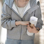 Casual Loose Fit Hooded Jacket - liwisi