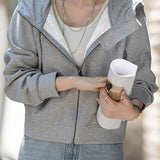 Casual Loose Fit Hooded Jacket - liwisi
