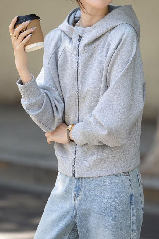 Casual Loose Fit Hooded Jacket - liwisi