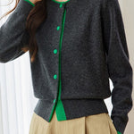 Casual Commuter Color Block Knit Cardigan - liwisi