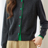 Casual Commuter Color Block Knit Cardigan - liwisi