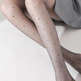 Lightweight High-Transparency Polka Dot Tights