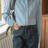 Warm Commuter Brushed Faux Two-Piece Long Sleeve Shirt