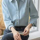 Warm Commuter Brushed Faux Two-Piece Long Sleeve Shirt