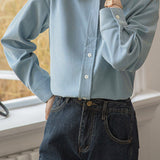 Warm Commuter Brushed Faux Two-Piece Long Sleeve Shirt