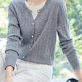 Elegant Faux Two-Piece Cable Knit Sweater
