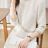 Elegant Stylish Three-Quarter Sleeve Dress