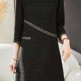 Elegant Stylish Three-Quarter Sleeve Dress