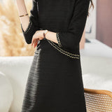 Elegant Stylish Three-Quarter Sleeve Dress