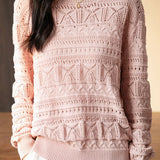 Hollow Knit Long Sleeve Sweater