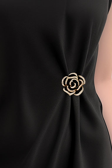 Exquisite 3D Rhinestone Rose Brooch - liwisi