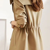 Casual Stylish Waist-Defined Double-Breasted Coat