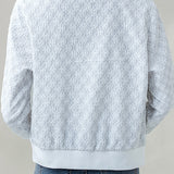 Casual Versatile Textured Zipper Jacket