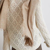 Casual Versatile Solid Color Hollow Jacquard Knit Top