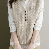 Casual Versatile Layered Knit Vest