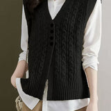Casual Versatile Layered Knit Vest