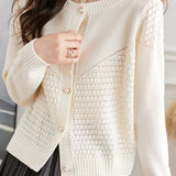 Loose Textured Knit Cardigan - liwisi