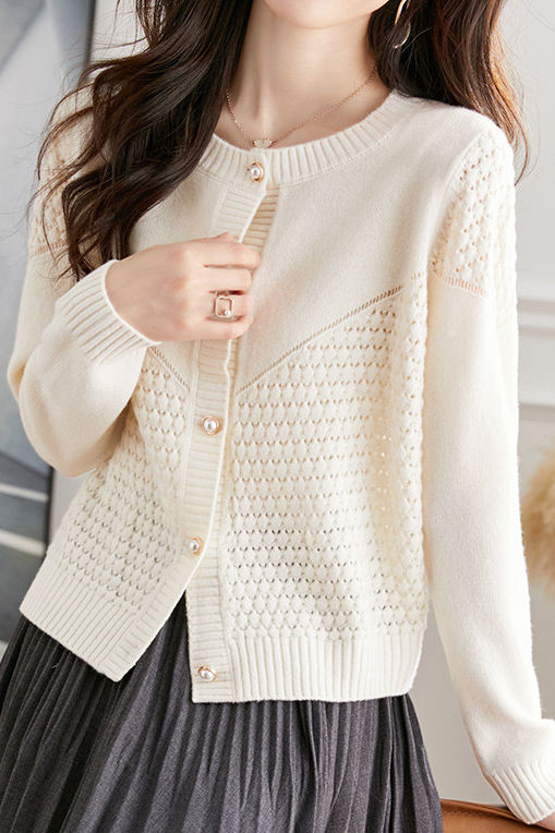 Loose Textured Knit Cardigan - liwisi