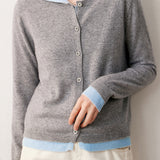 Casual Versatile Fake Two-Piece Cardigan