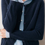 Casual Versatile Fake Two-Piece Cardigan