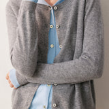 Casual Versatile Fake Two-Piece Cardigan