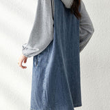 Casual Versatile Denim Patchwork Dress - liwisi