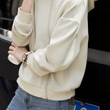 Casual Lazy Hooded Loose Long Sleeve Asymmetrical Hoodie