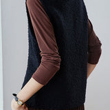 Exquisite Textured Asymmetrical Knit Vest