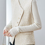 Exquisite Textured Asymmetrical Knit Vest