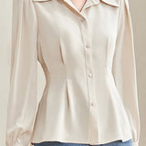 Exquisite Office Versatile High-Waisted Blouse